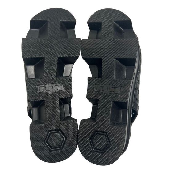 Cult NWT Size 6 Women's Black Platform Cut-Out Open Toe Thick Soled Sandal - Picture 5 of 10